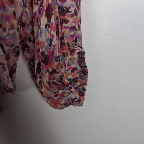 NWT Isabel Marant Étoile Daytonea Multicolor Printed Tie Front Blouse - Picture 6 of 11